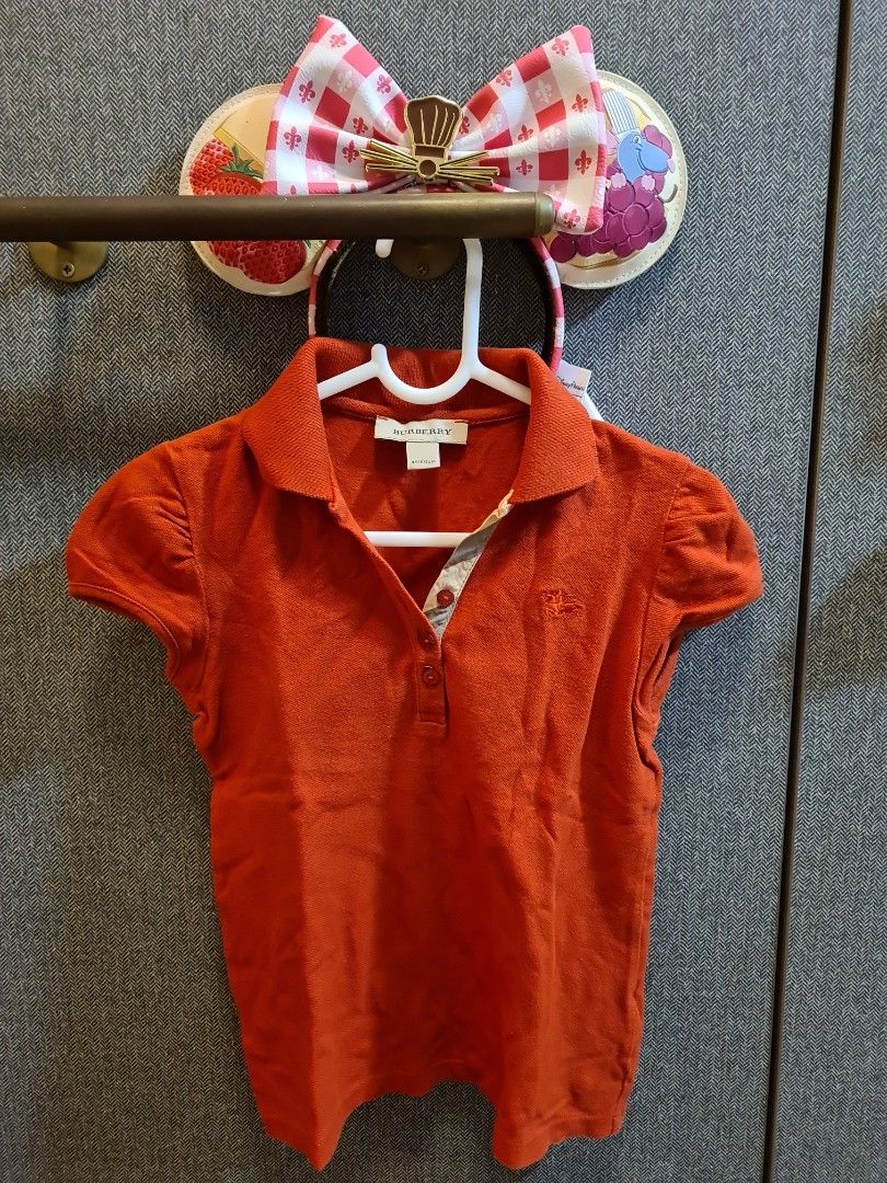 Burberry polo online shirt kids orange