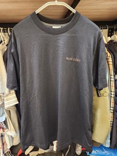Burberry 品牌logo黑色短tee t-shirt