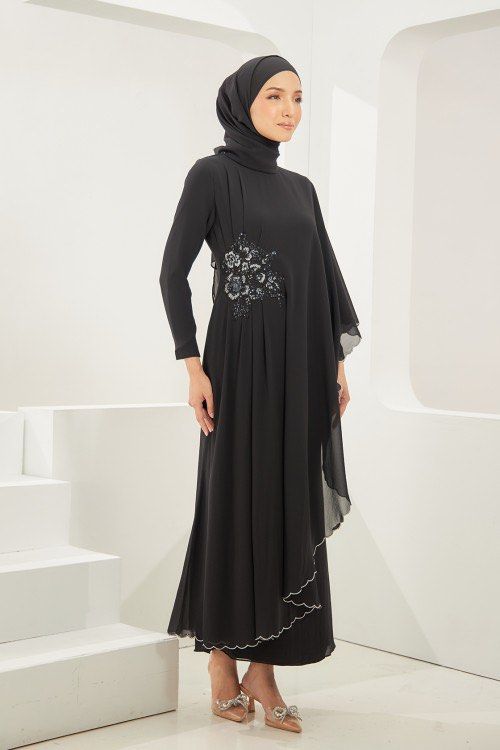 Calafea Abaya Dress In Black Myravallyn Women s Fashion