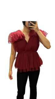 Cara woman top red