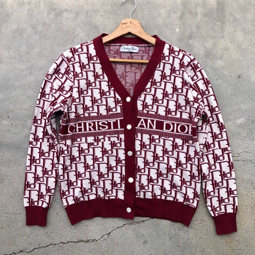 dior pink cardigan