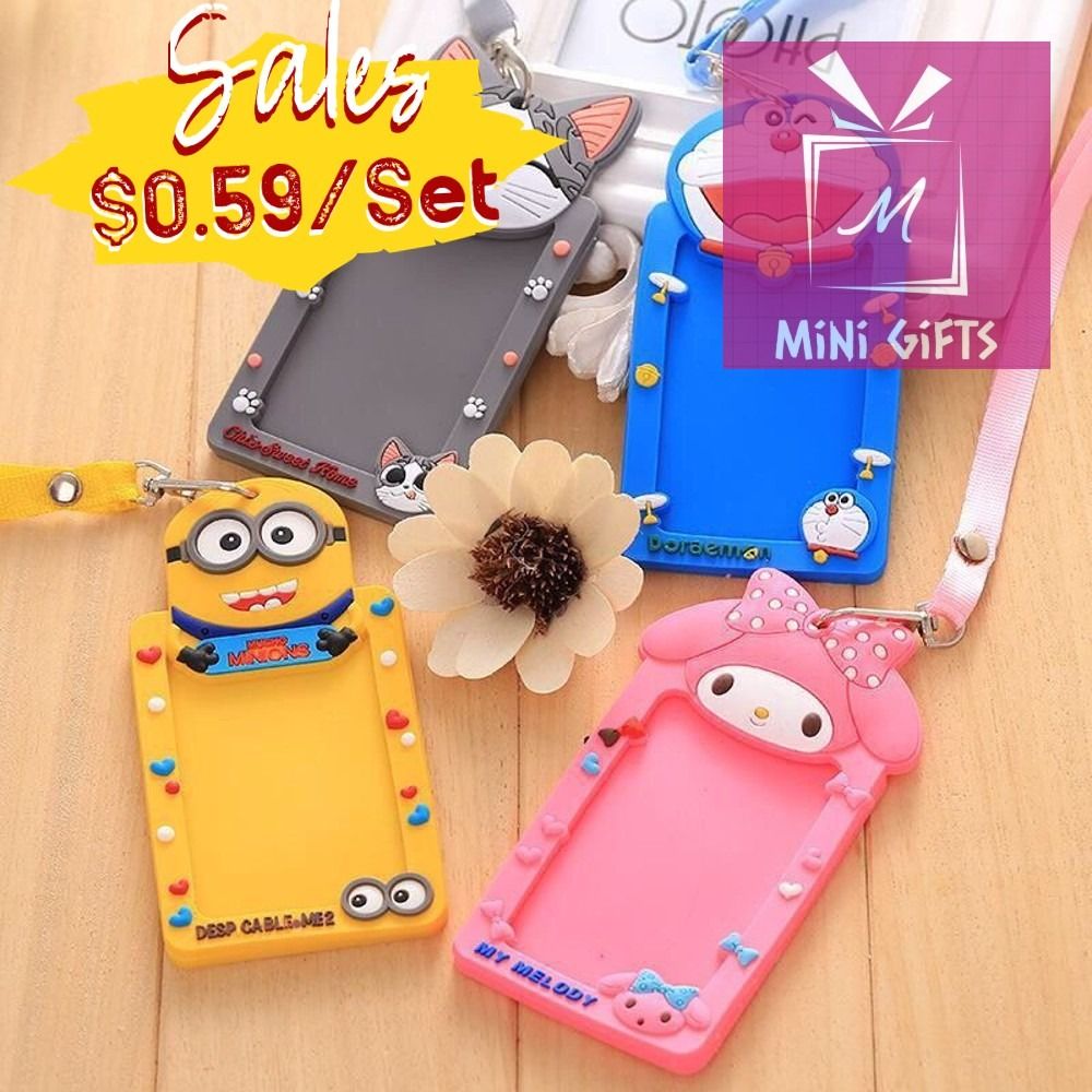 Cartoon Silicone Ezlink Card Holder With Lanyard Goodie Bag