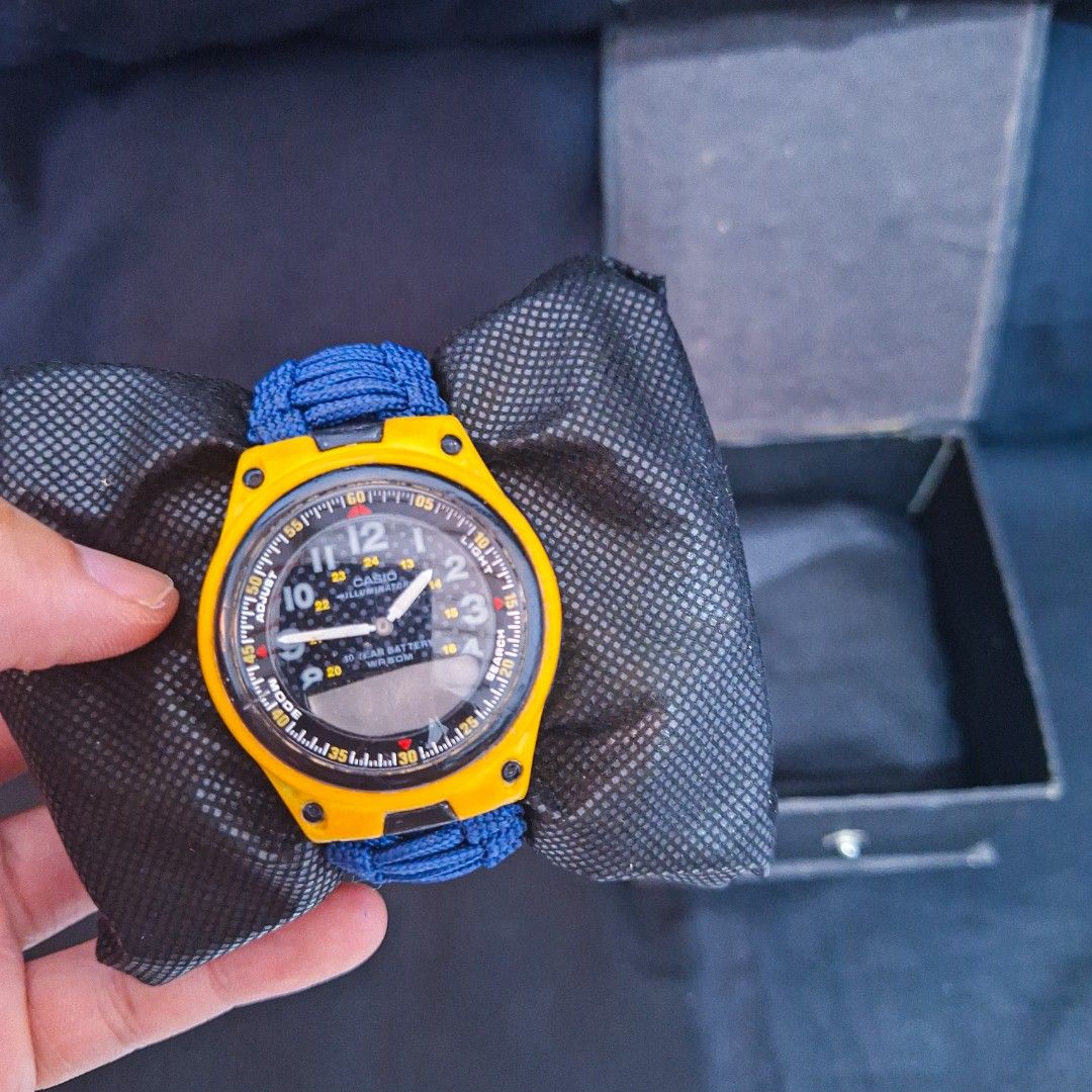Casio AW-80 Kuning, Fesyen Pria, Jam Tangan di Carousell