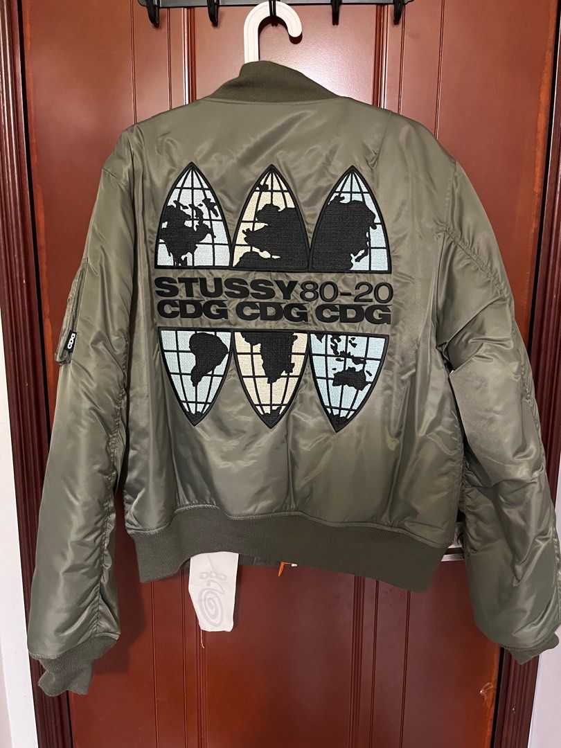 Stussy×CDG Ma-1 Jacket L CDG×STUSSY 40th Anniversary Back Logo MA