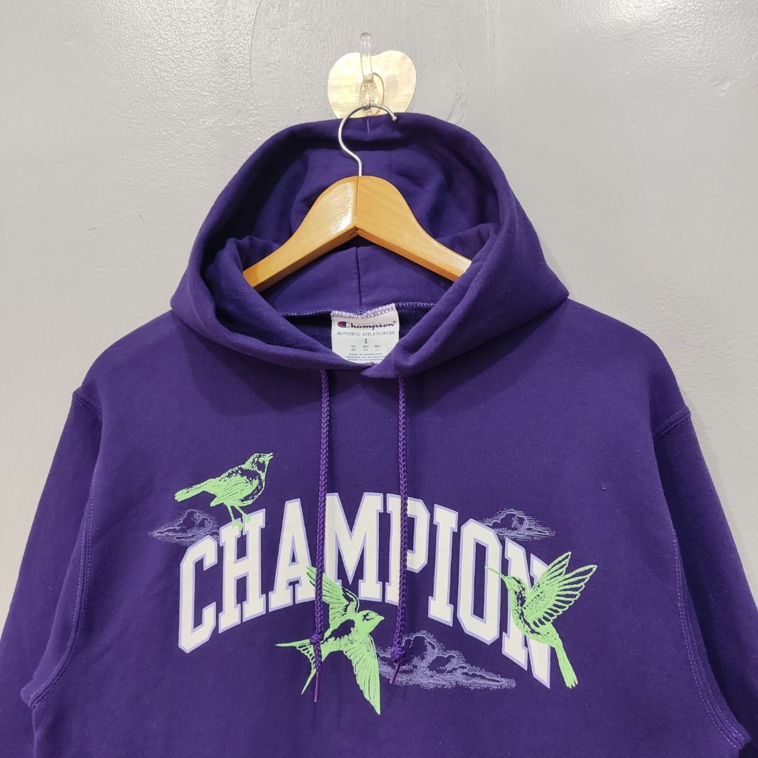 Champion uo exclusive eco fleece bird print hoodie sweatshirt online
