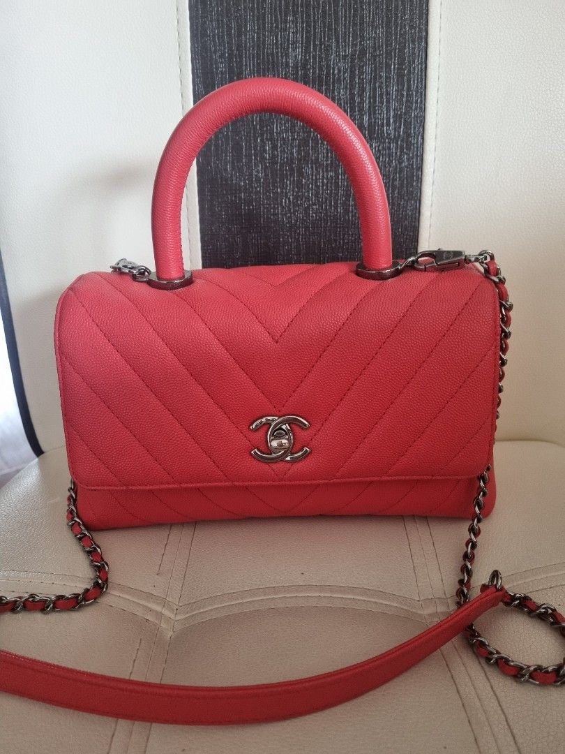 Red coco chanel bag outlet