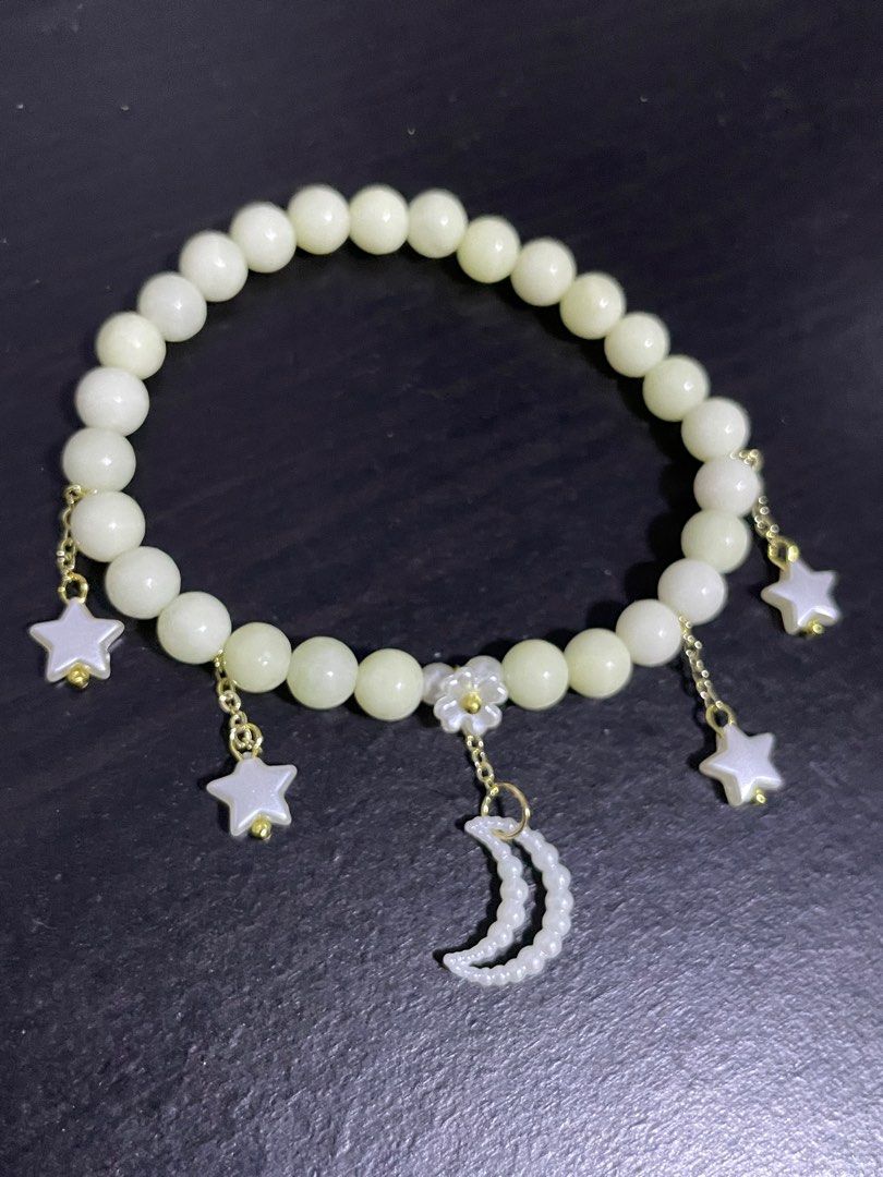 White sale moon bracelet