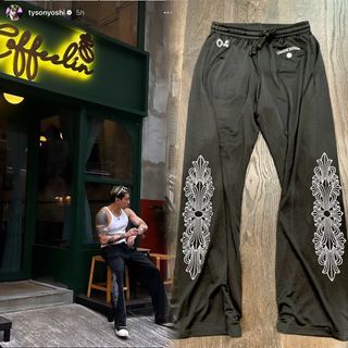 低價出Chrome hearts pants size XL  克羅心冰球服網眼長褲 材質冰感舒服 圖案是銀色 XL碼 Tysonyoshi同款