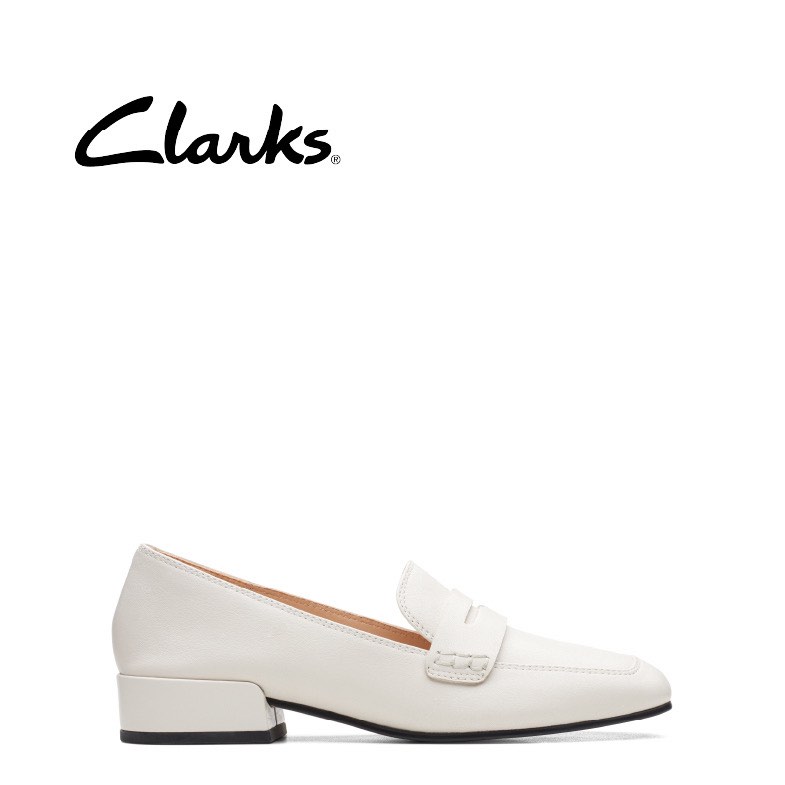 Clarks Women s Pure Ease White Leather Women s Fashion Footwear