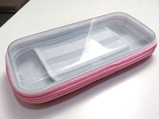 Clear Transparent Pink Nintendo Switch OLED Case