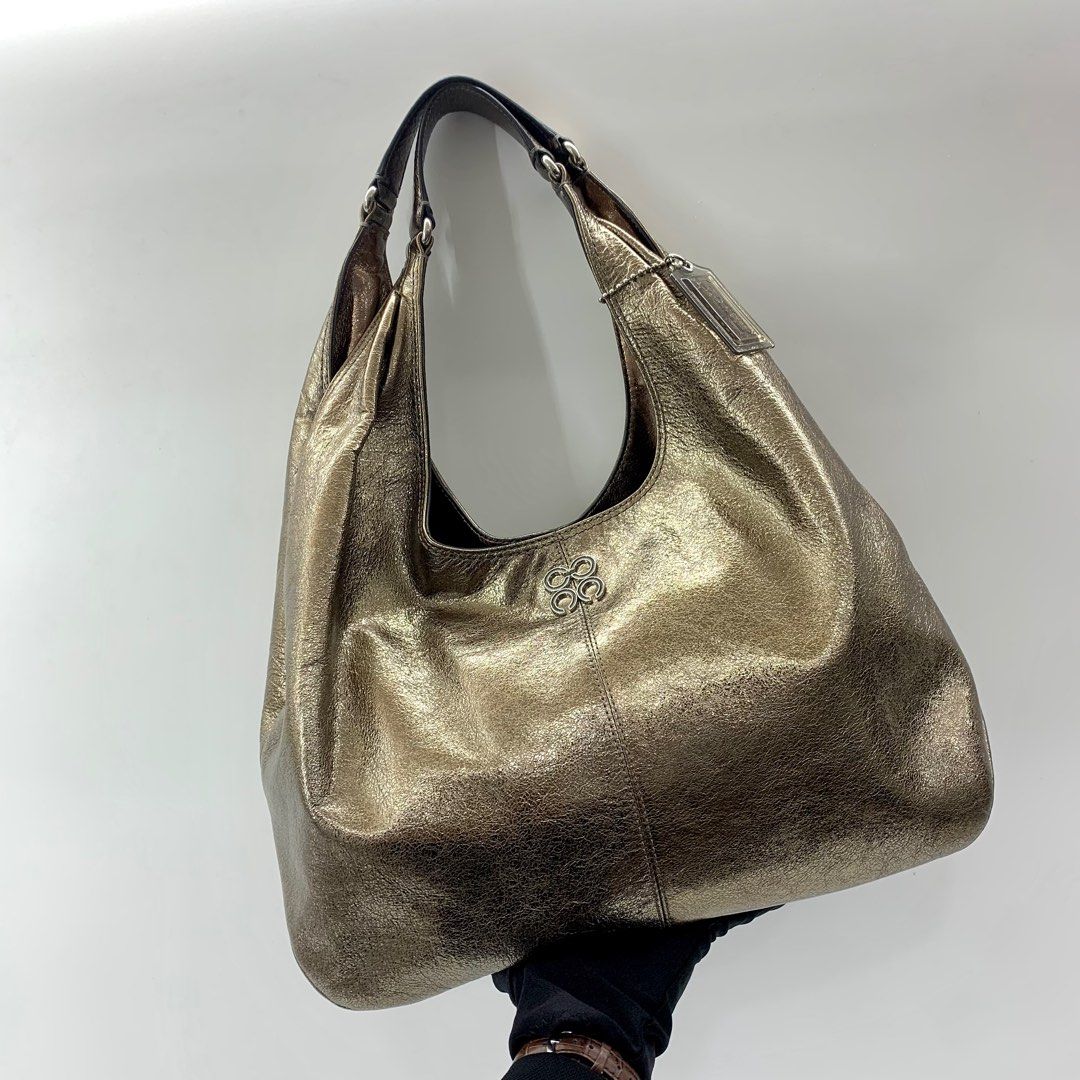 Coach purse deals gold metallic