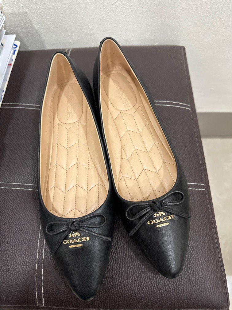 Coach pointed flats best sale