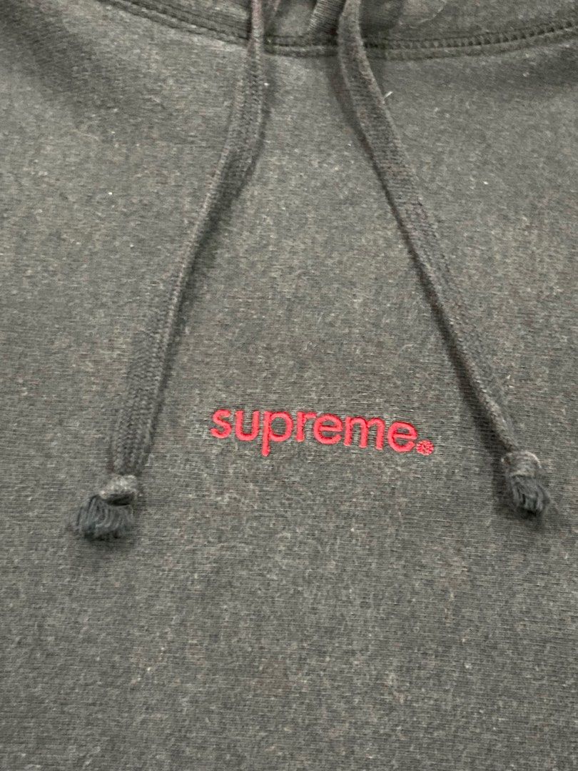 Dark grey supreme hoodie store