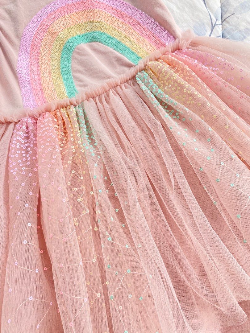 Cotton kids rainbow sales dress