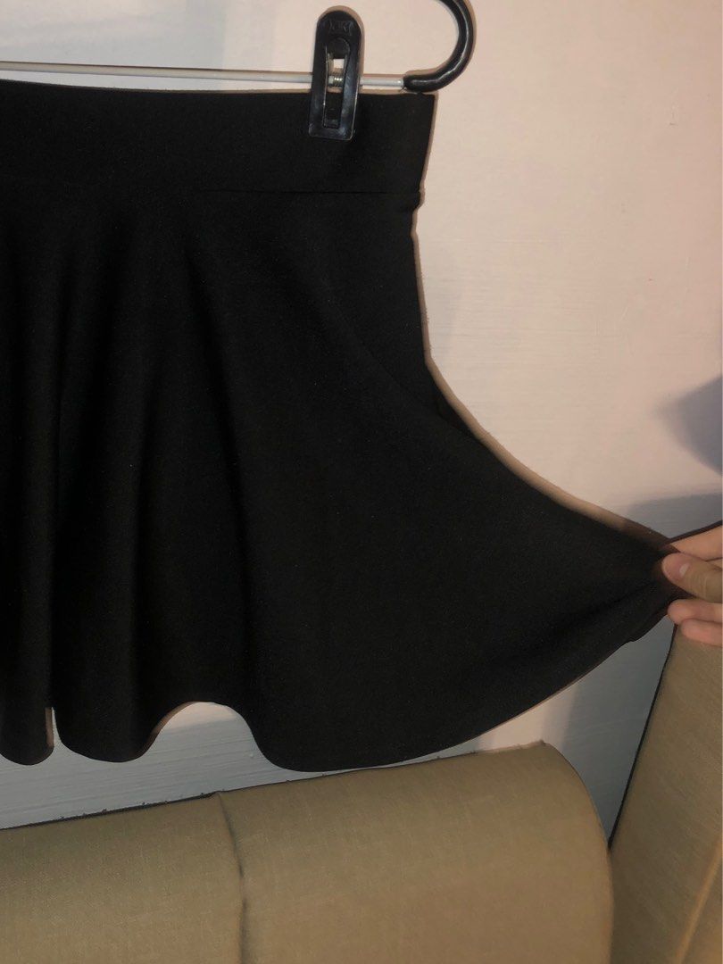 Elastic waist skirt short discount