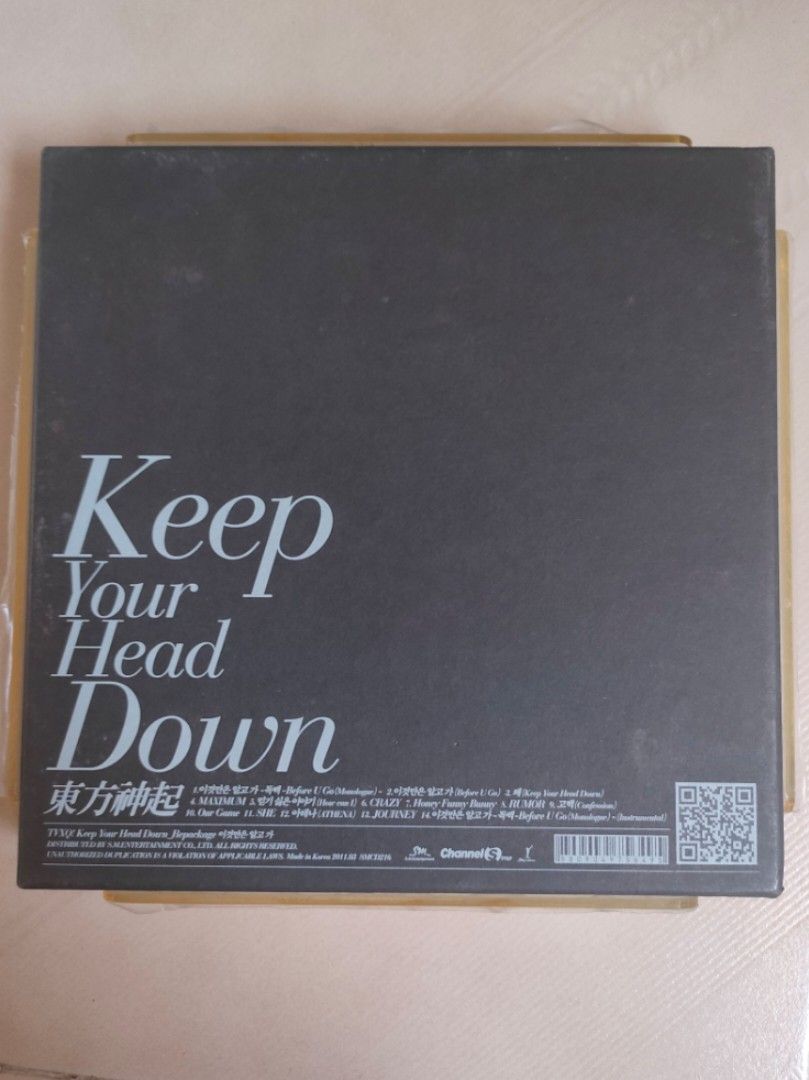 DBSK / TVXQ Keep your head down repackage album, Hobbies & Toys, Music ...