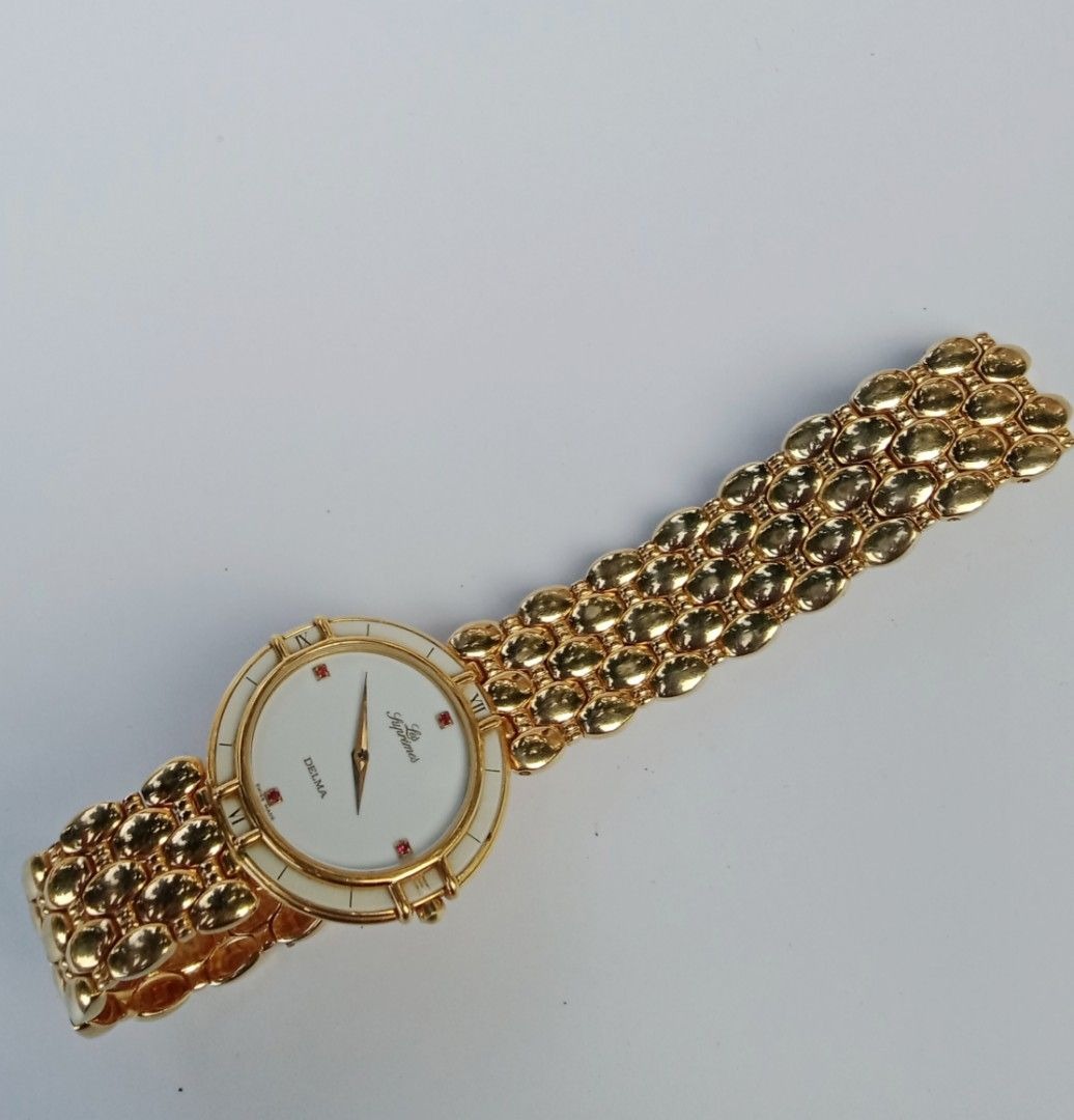 DELMA Les supremes Quartz Swis Made 18K electroplated
