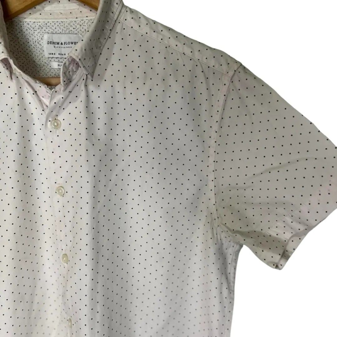 Denim Flower Polo for Men