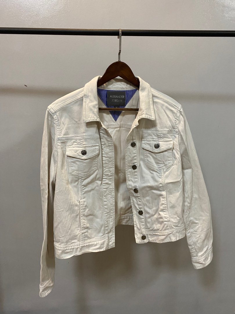 Denim Jacket White Alexander Jordan