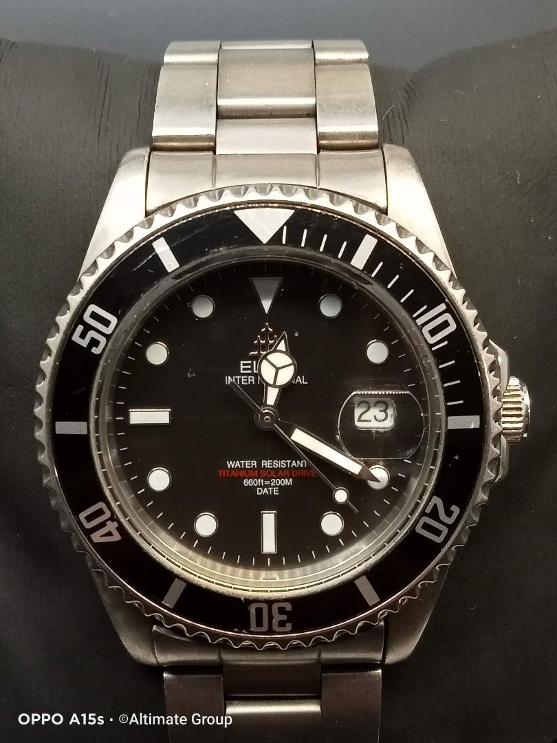 Elgin deals watch titanium