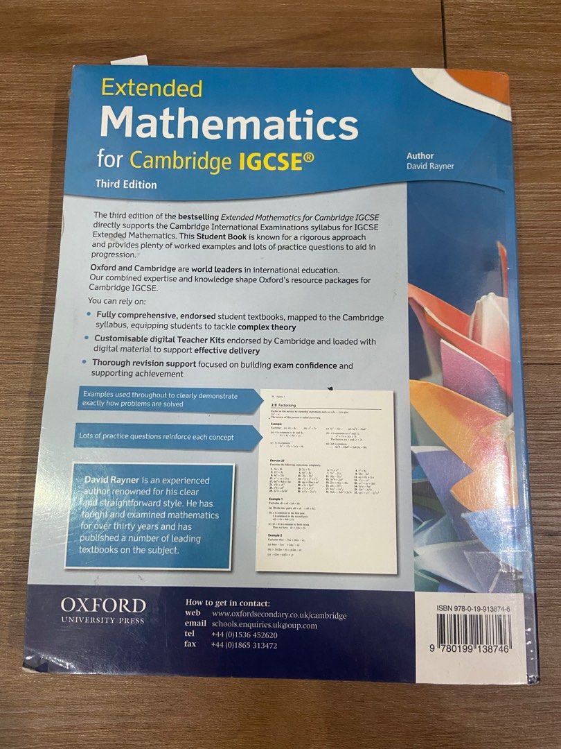 Extended Mathematics Cambridge IGCSE Coursebook Third Edition, Hobbies ...