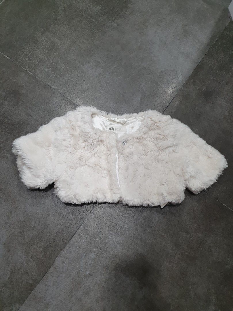 White fur short coat sale