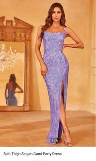 FOR RENT: Lilac Sparkly Evening Gown