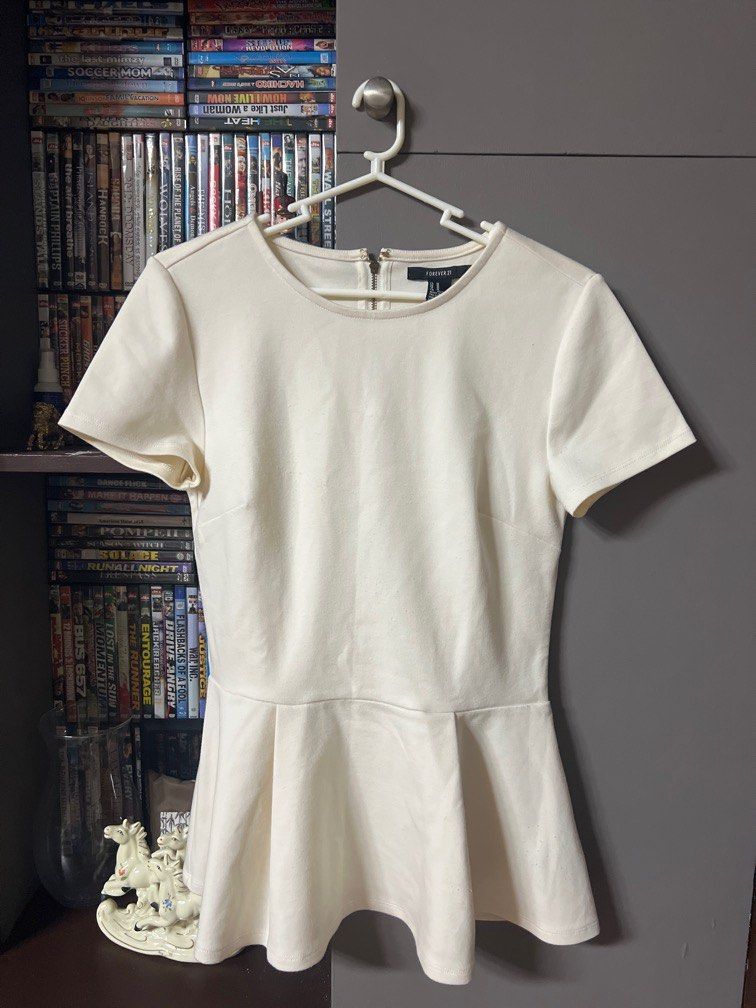 White peplum sale top forever 21