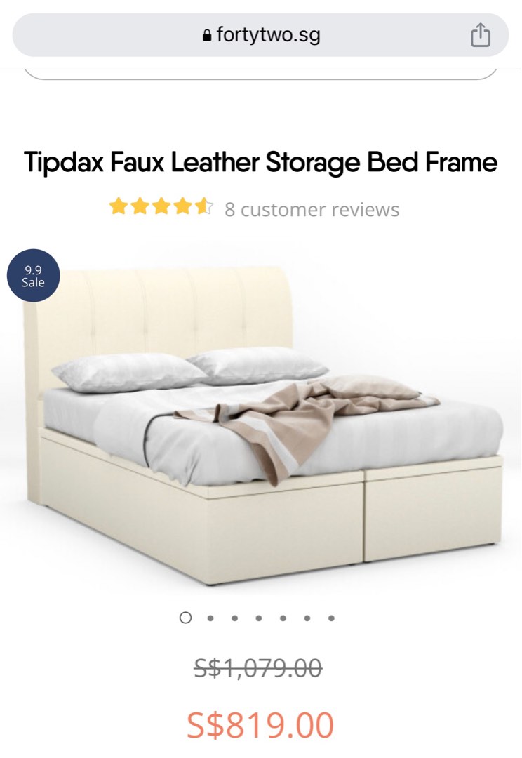 FortyTwo King size bed frame, Furniture & Home Living, Furniture, Bed