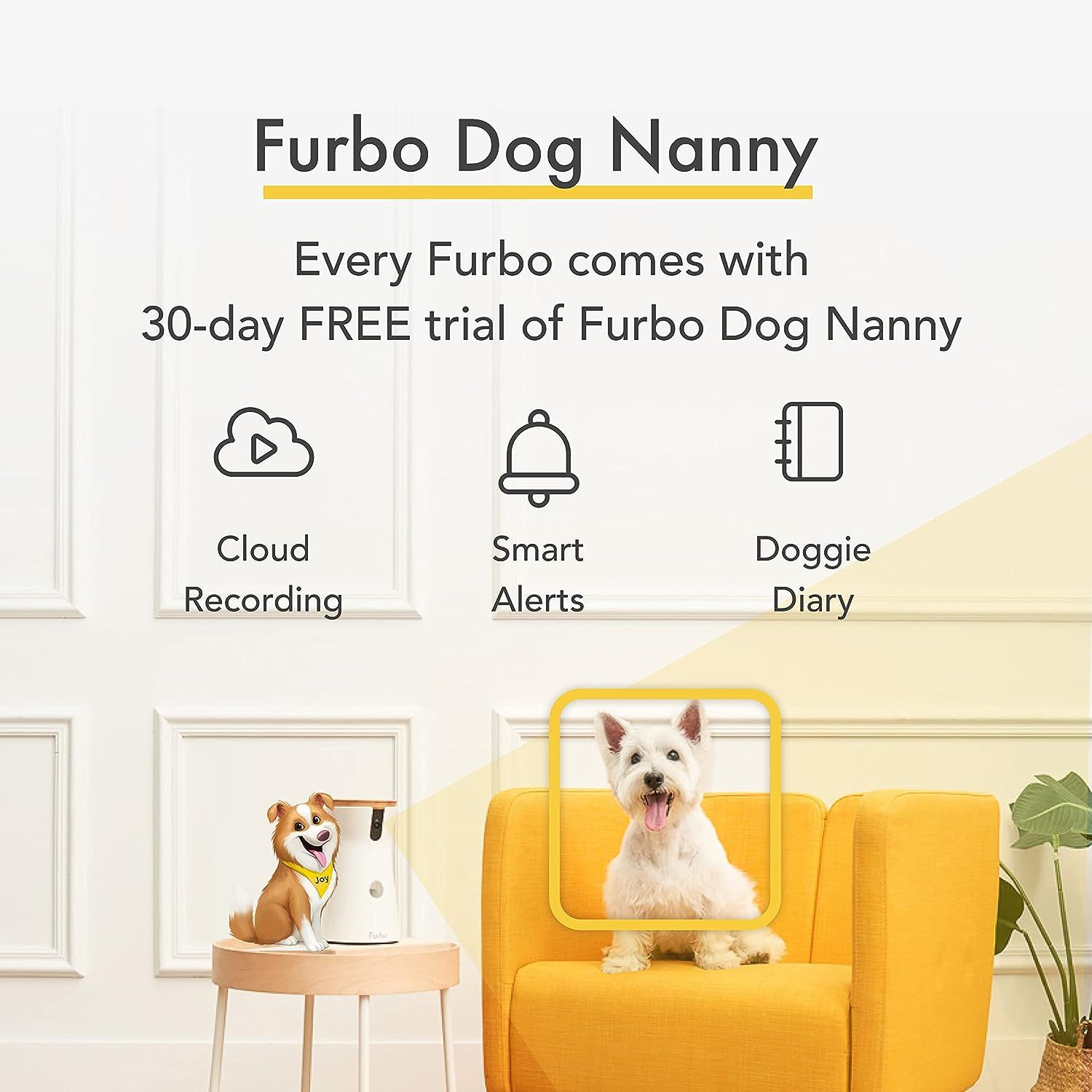 Furbo 360 Dog Camera New Rotating 360 View Wide Angle Pet