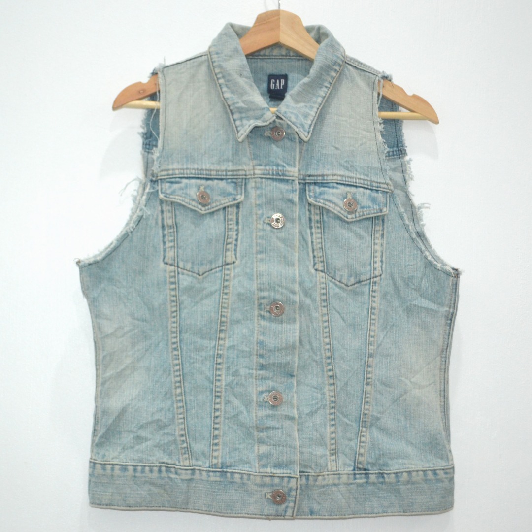 Gap Denim Vest Women Blue