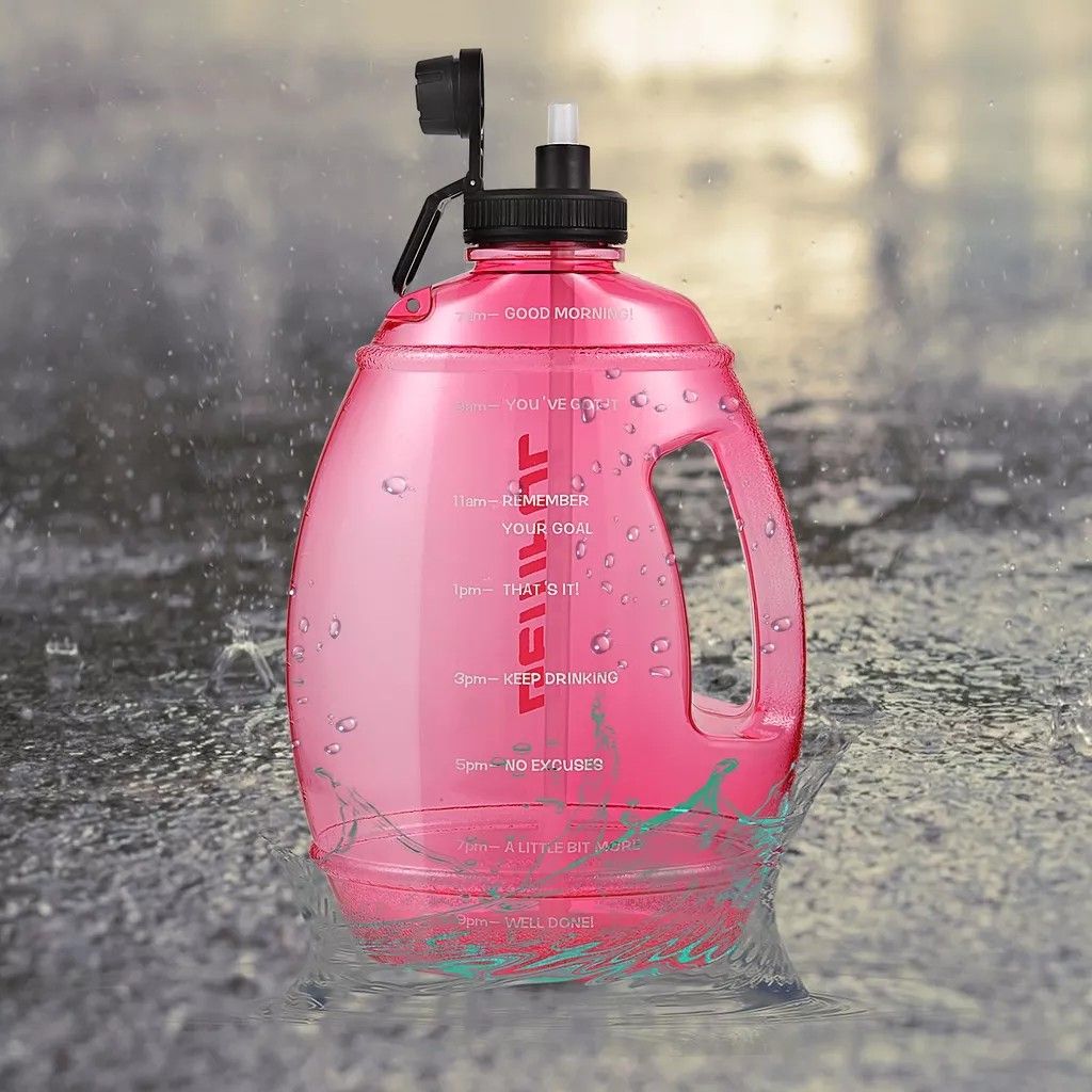 Gemful 3.78L Removable Straw BPA Free (Category: Water Bottles & Tumblers) located in Marikina City. Submitted by aries20 (Listing ID 1253511031, Image 2). Description: GALLON LARGE CAPACITY - 128oz big size with the dimension 5.6" Diam. x 11.5" Height, this gym drinking water bottle has huge capacity to ensure you drink enough water throughout the day FOOD GRADE MATERIAL - Made of quality food grade PETG eco-friendly reusable leakproof plastic, 