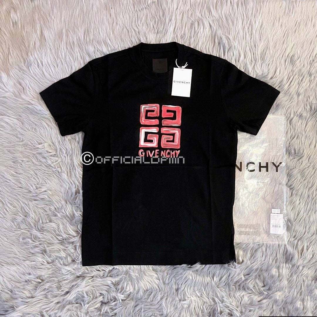 Givenchy 4G Logo Tee (Black/Red)