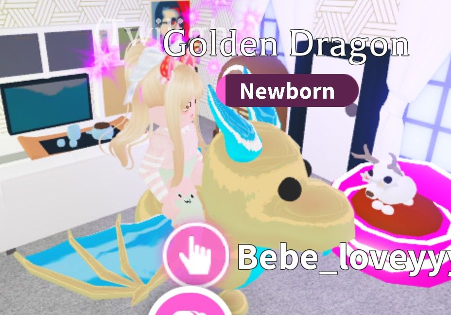 Golden Dragon adopt me, Video Gaming, Gaming Accessories, InGame