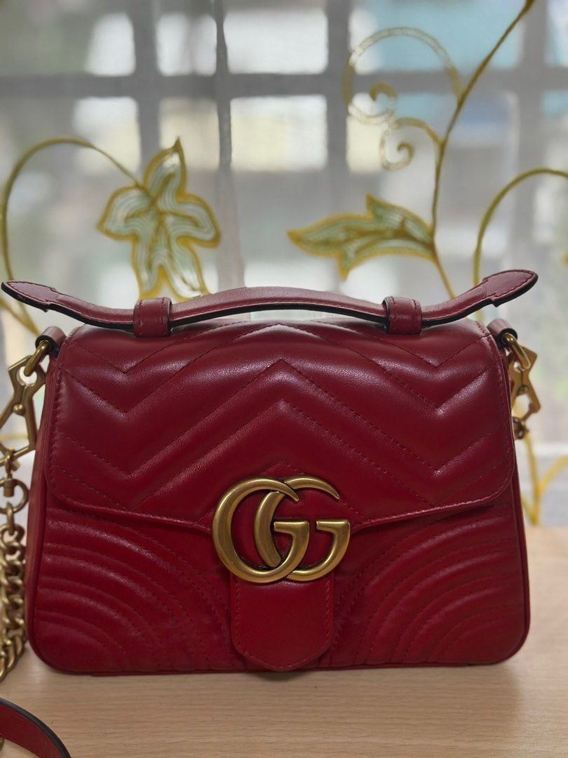 Gucci marmont mini top handle hotsell
