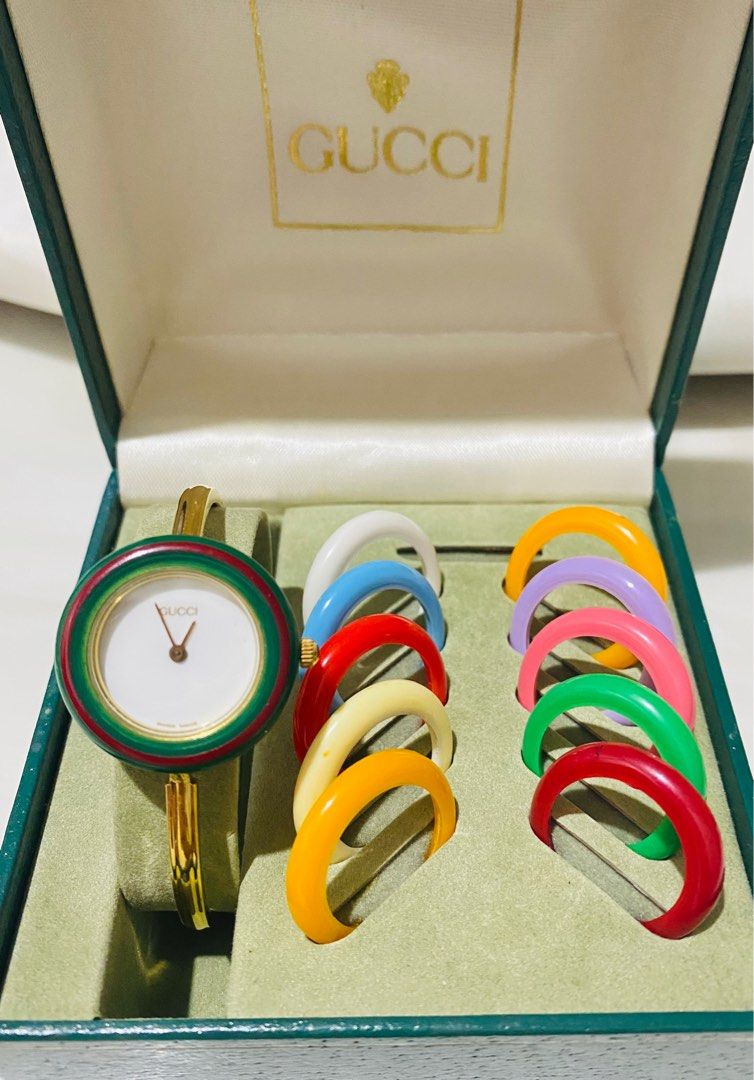 Gucci watch with different rings deals
