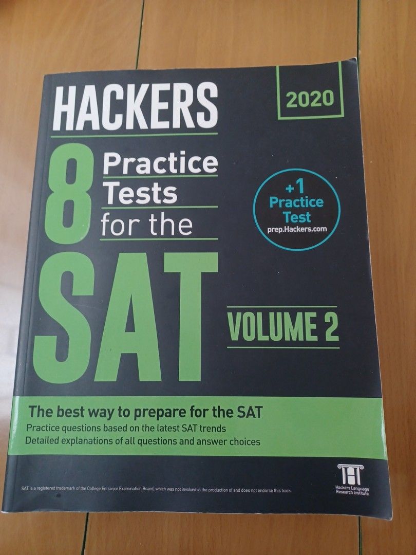 Hackers 8 practice test for the SAT volume 2, 興趣及遊戲, 書本 