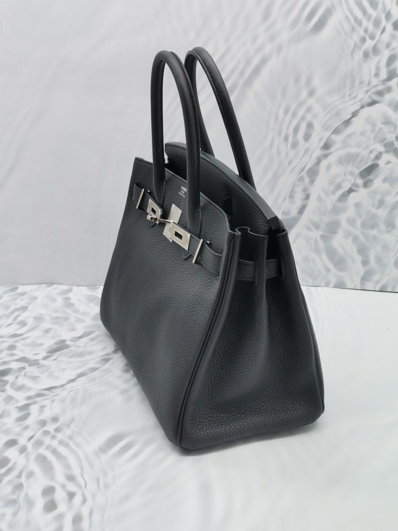 Hermes Birkin bag 30 Black Togo leather Silver hardware