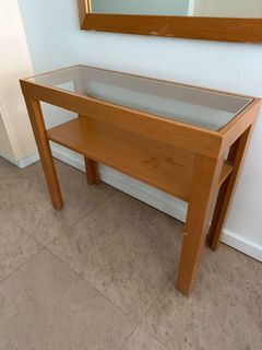 High Console Table (Solid Kayu)