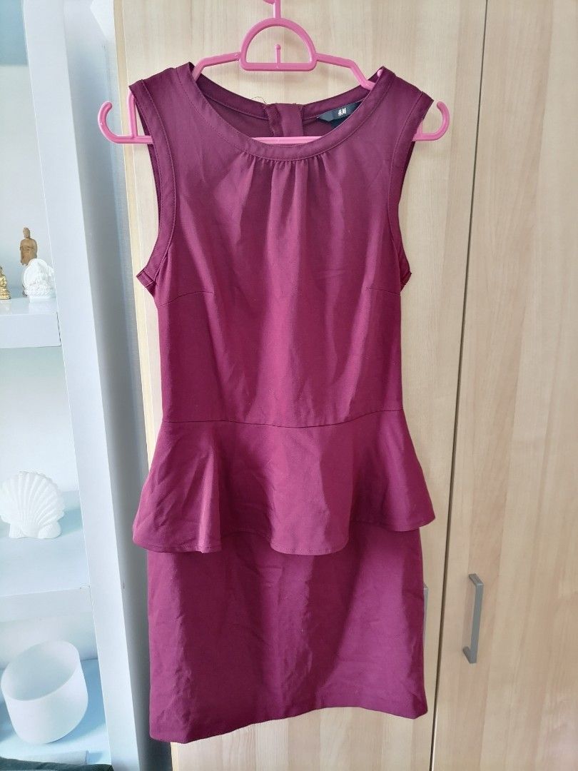H&m maroon dress online