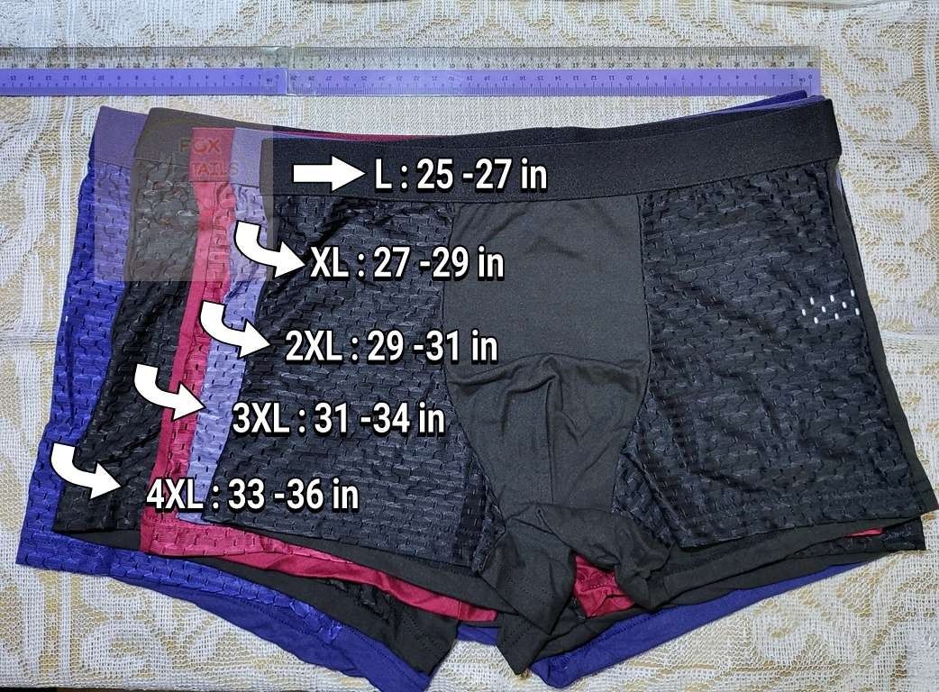 Ice Silk Men Underwear Man Boxer Short Mens Brief Shorts (Must check  against Size Table before purchase), Men's Fashion, Bottoms, New Underwear  on Carousell