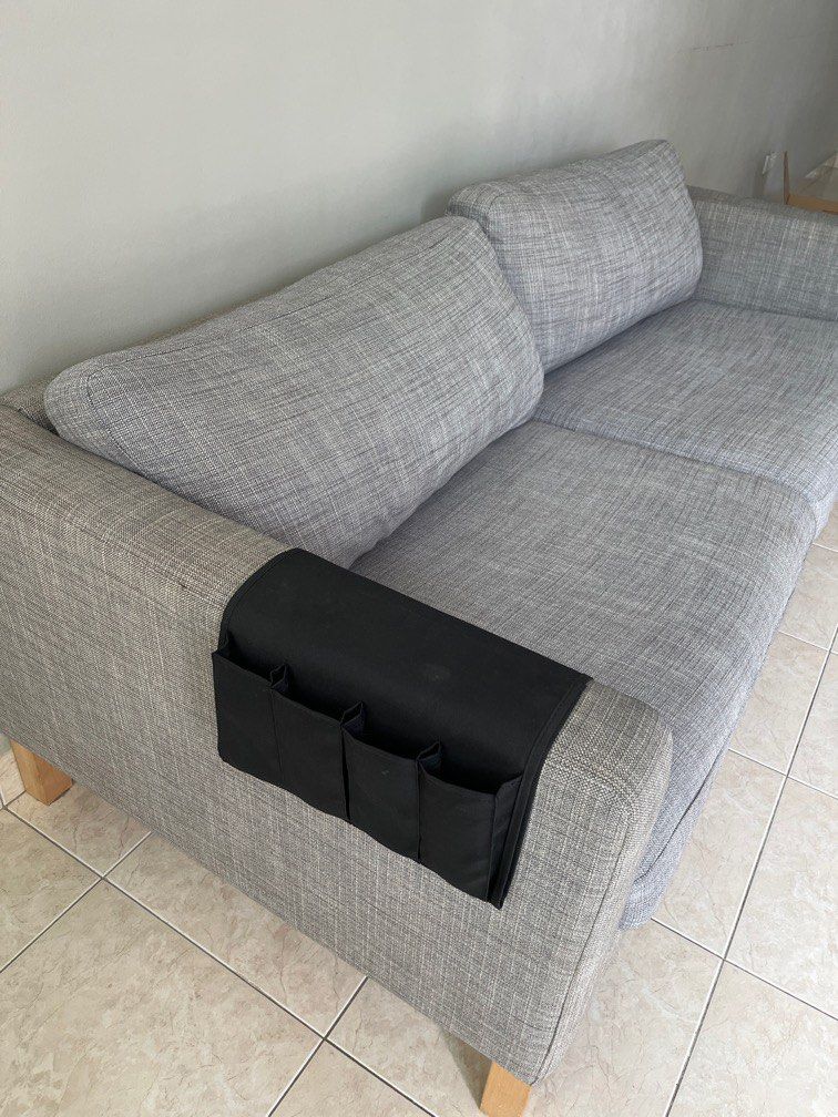 IKEA Karlstad 3 Seater Sofa (Grey), Furniture & Home Living, Furniture, Sofas on Carousell