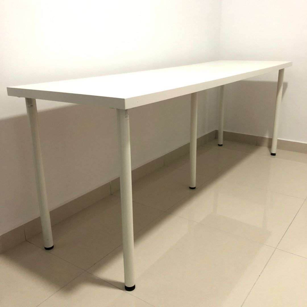 IKEA LAGKAPTEN / ADILS desk white 200x60cm, Furniture & Home Living,  Furniture, Tables & Sets on Carousell