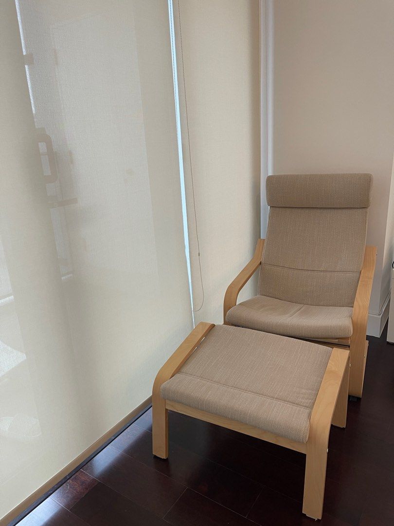 Poang chair hotsell with ottoman