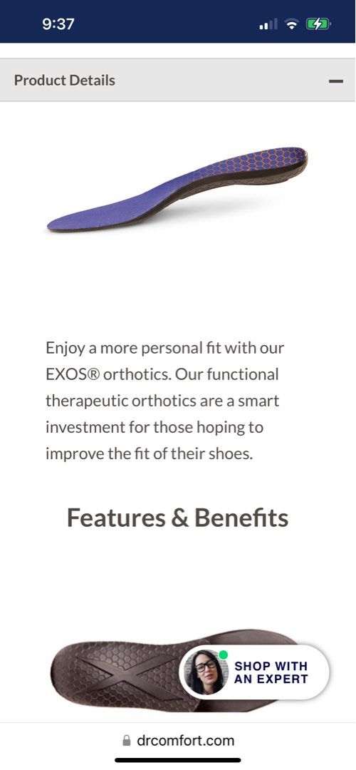 Dr comfort sale exos orthotics