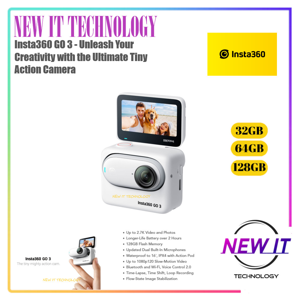 Insta360 GO 3 - Unleash Your Creativity with the Ultimate Tiny Action  Camera 2.7K Video And Photo|IPX8 Waterproof Camera, Photography, Video  Cameras on Carousell