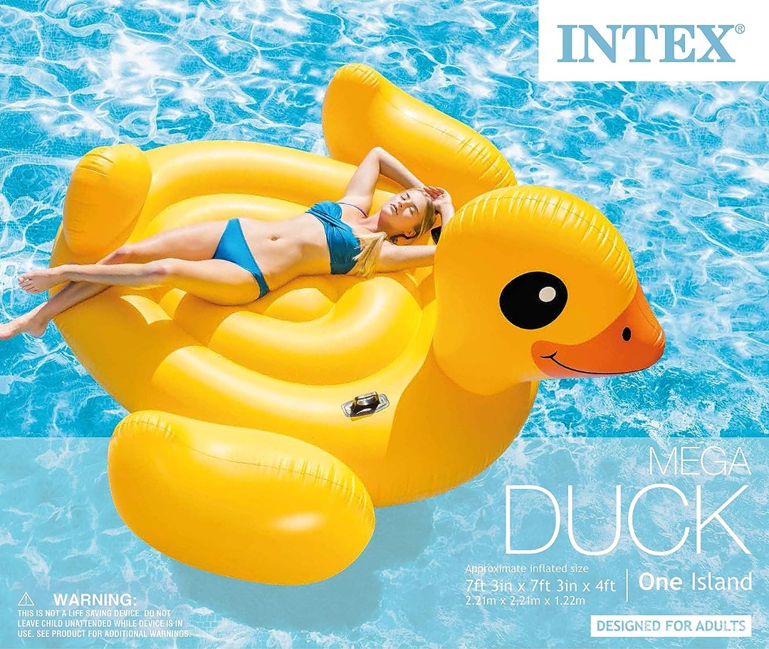 Intex Mega Yellow Duck, Inflatable Island, 87
