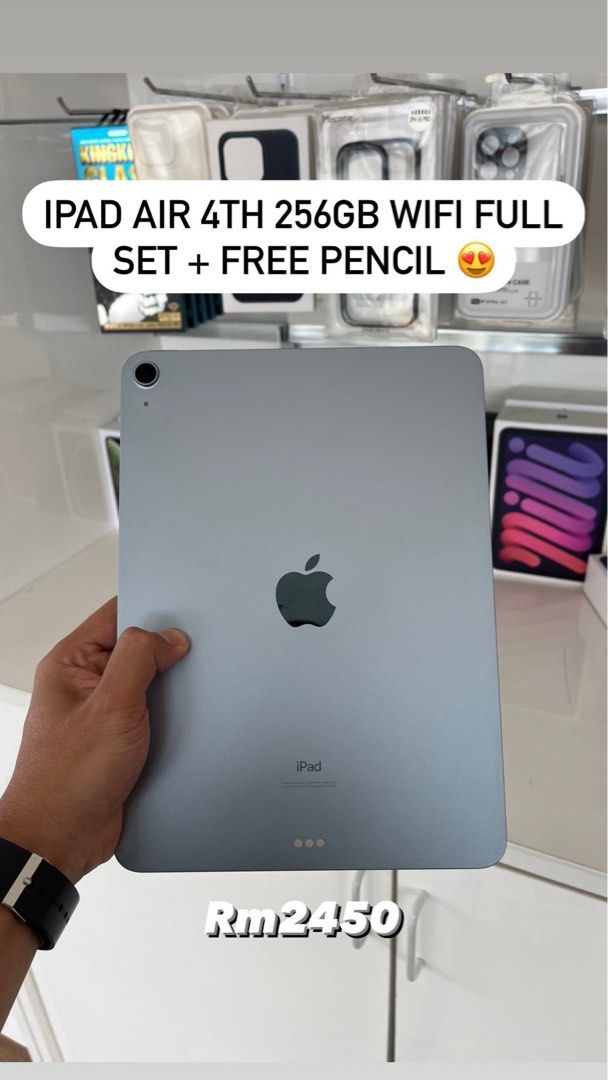 Ipad air 4 256gb wifi free pen