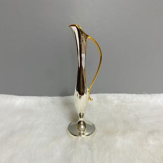 Japan Vintage Silver Gold Plated Metal Bud Vase