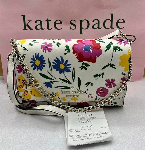 Kate Spade Carson Convertible Crossbody Lily Blooms, Luxury, Bags & Wallets  on Carousell
